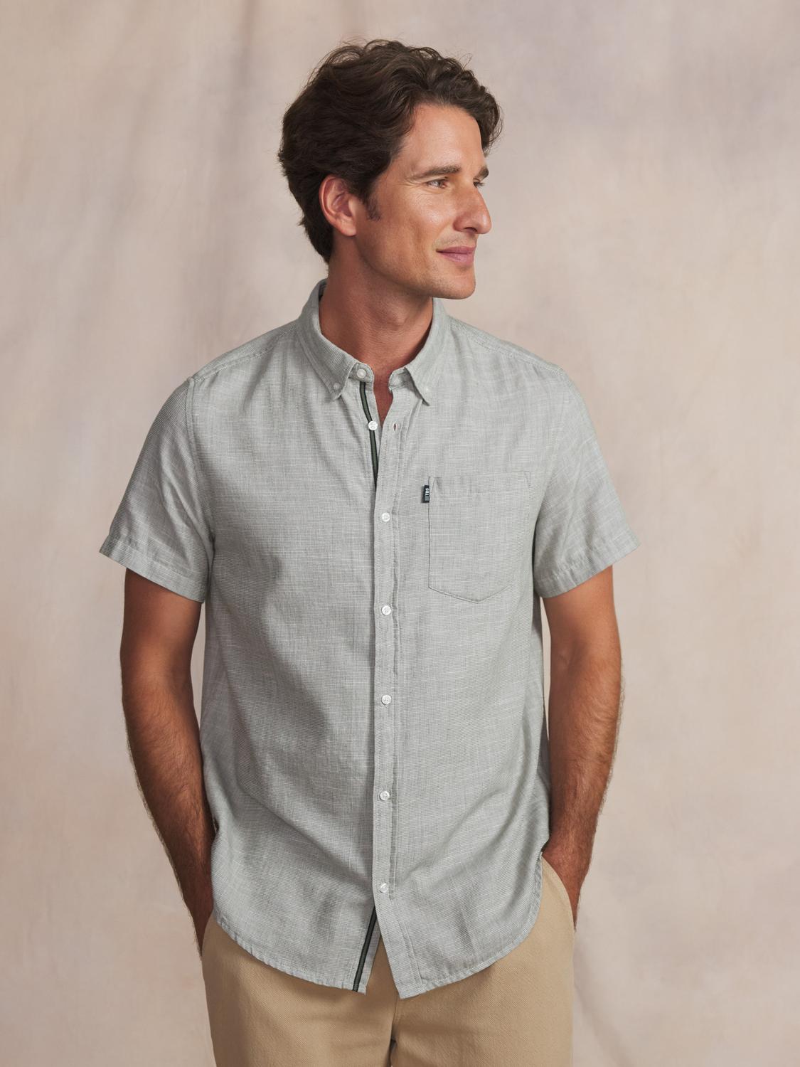 Chemise homme kaki CALELCHA