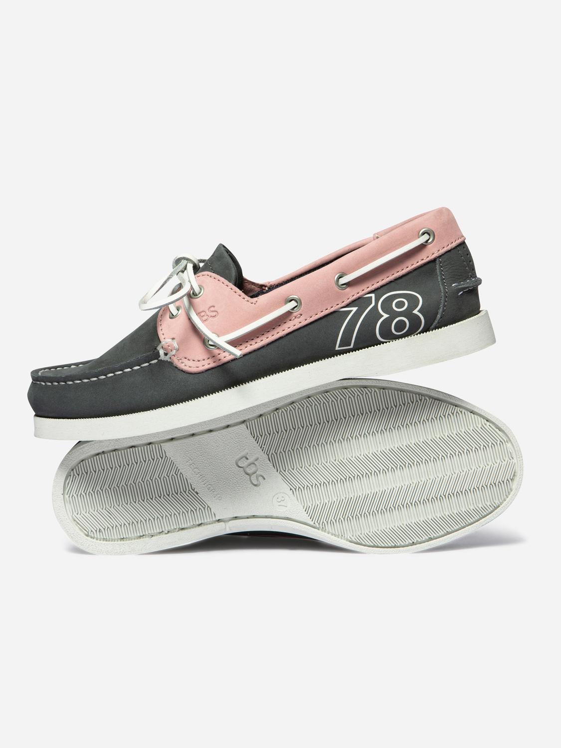 Chaussures bateau femme saphir et rose PHINN