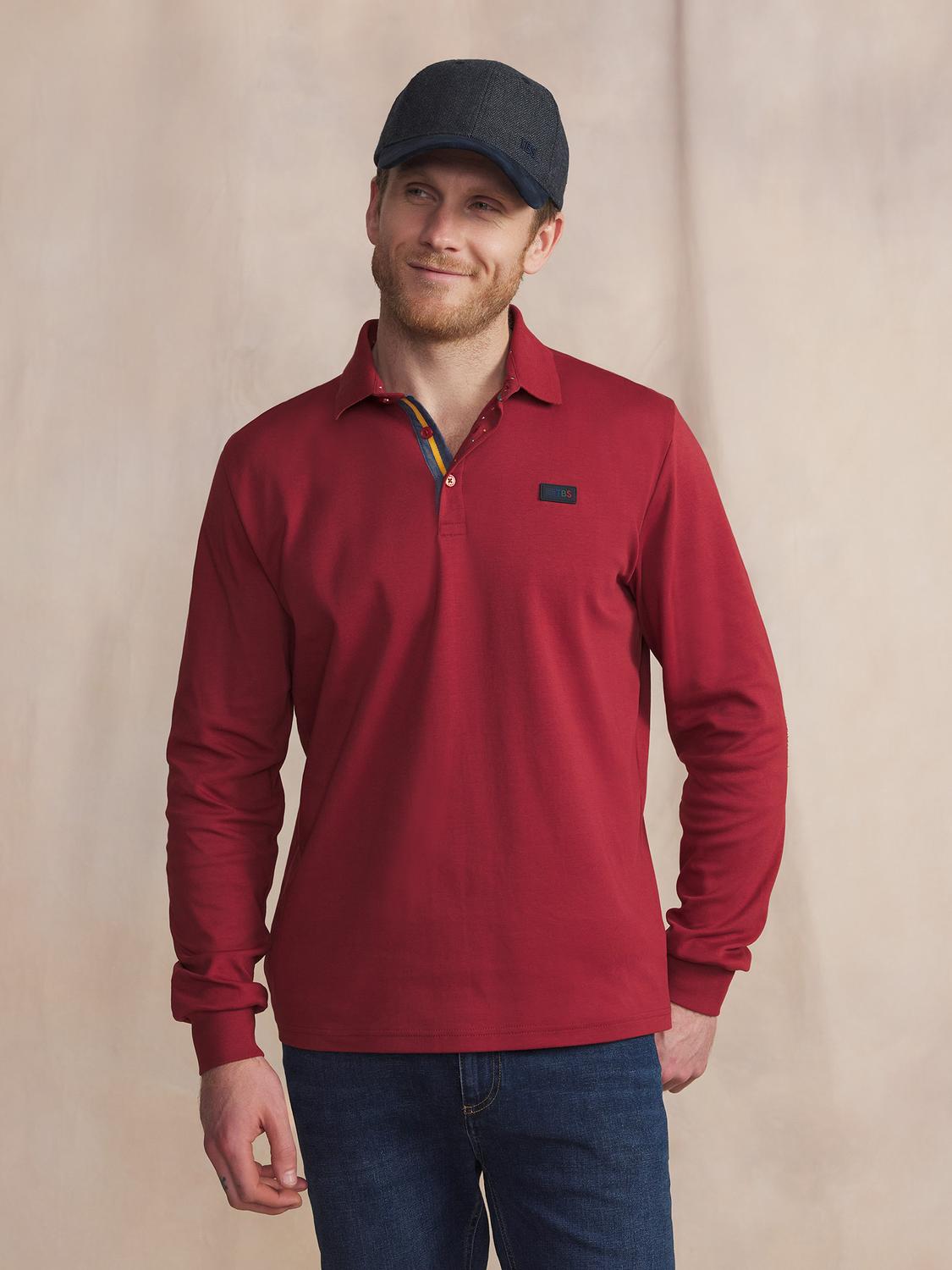 Polo Cepage Manches Longues Rouge BARZIPOL