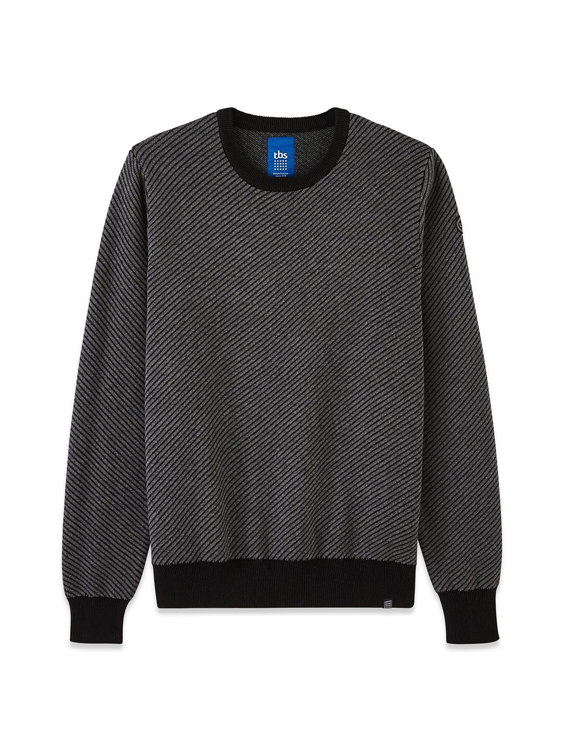 Pull Homme A Rayures Gris & Noir