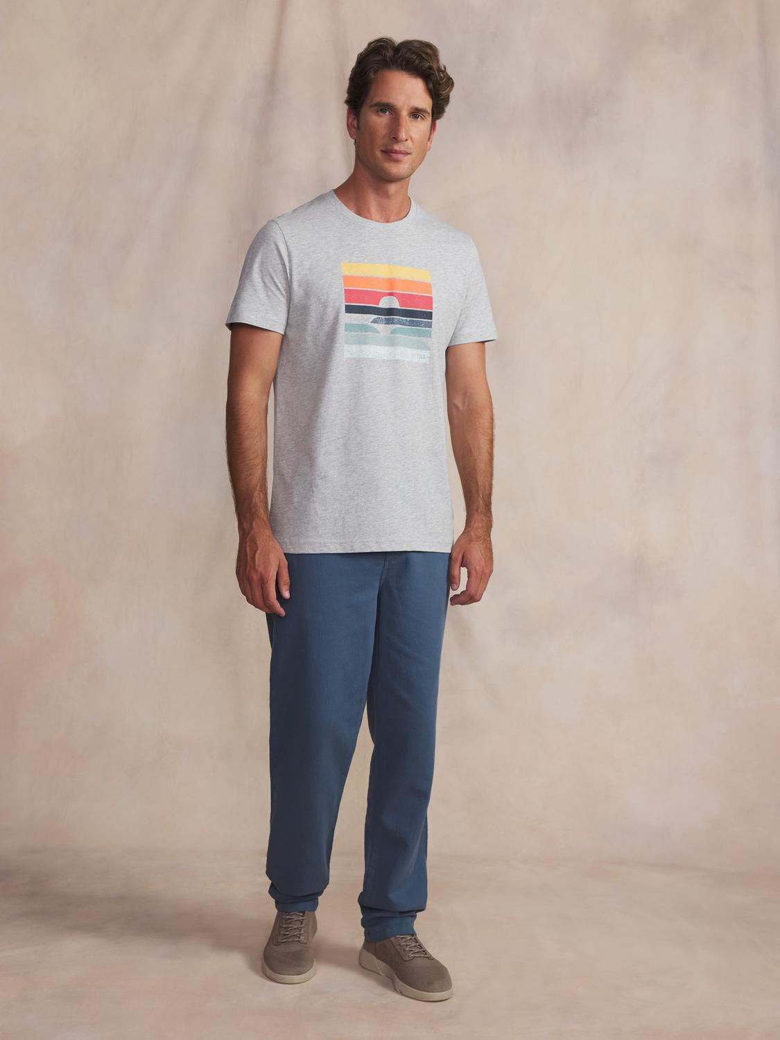 Tee-shirt en maille homme gris chine KERANTEE