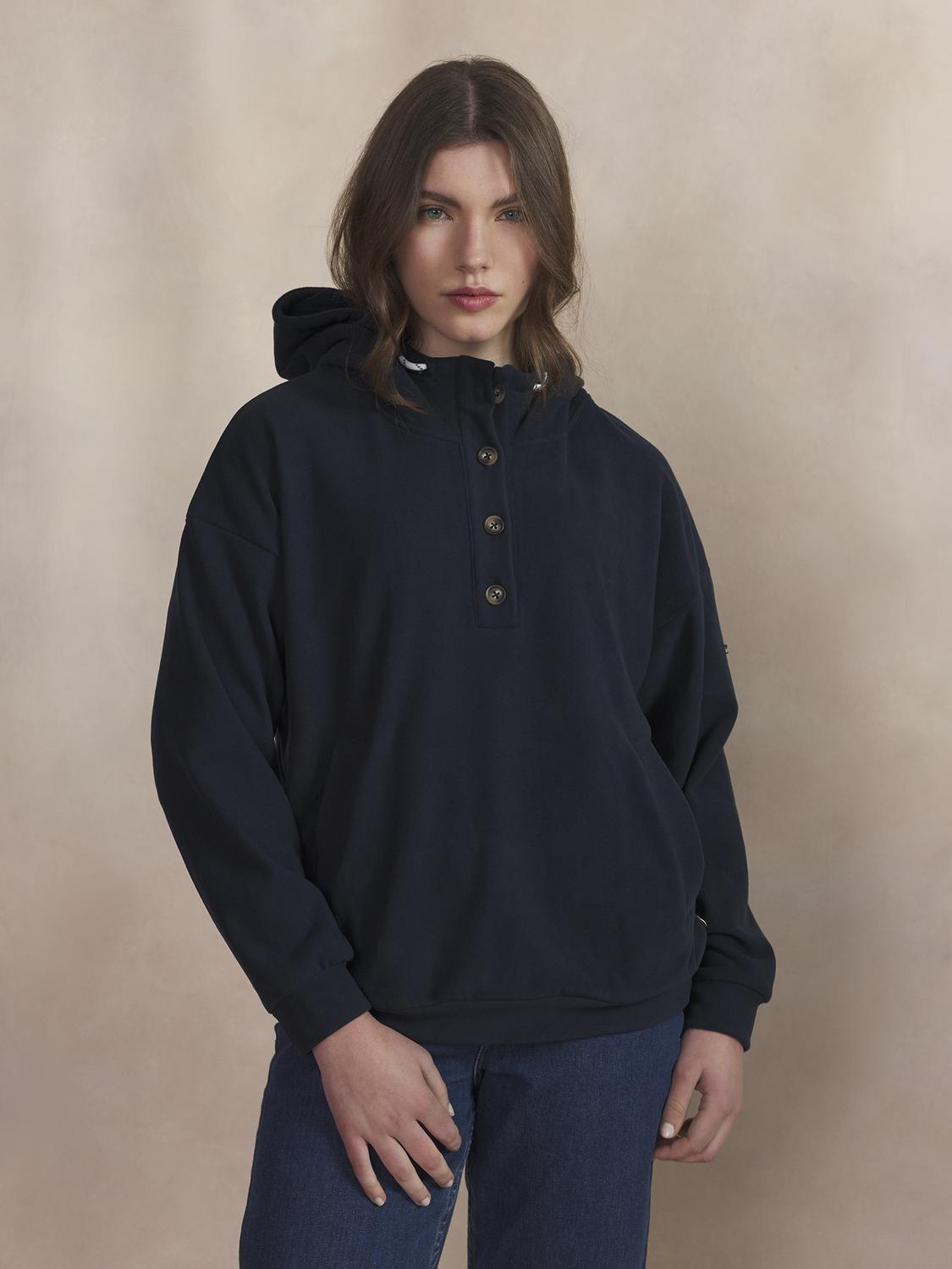 Sweat Col Camionneur Femme Marine SOLYACAM