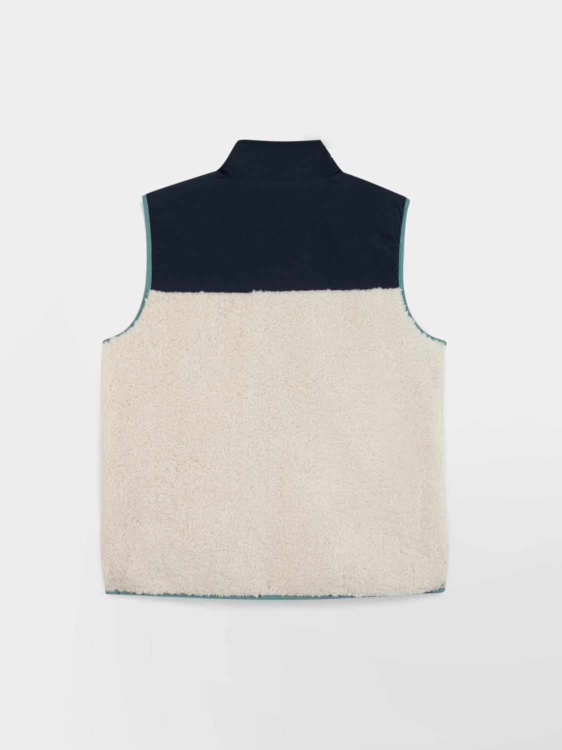 Veste Sherpa sans manches homme ecru KUSEYSAN