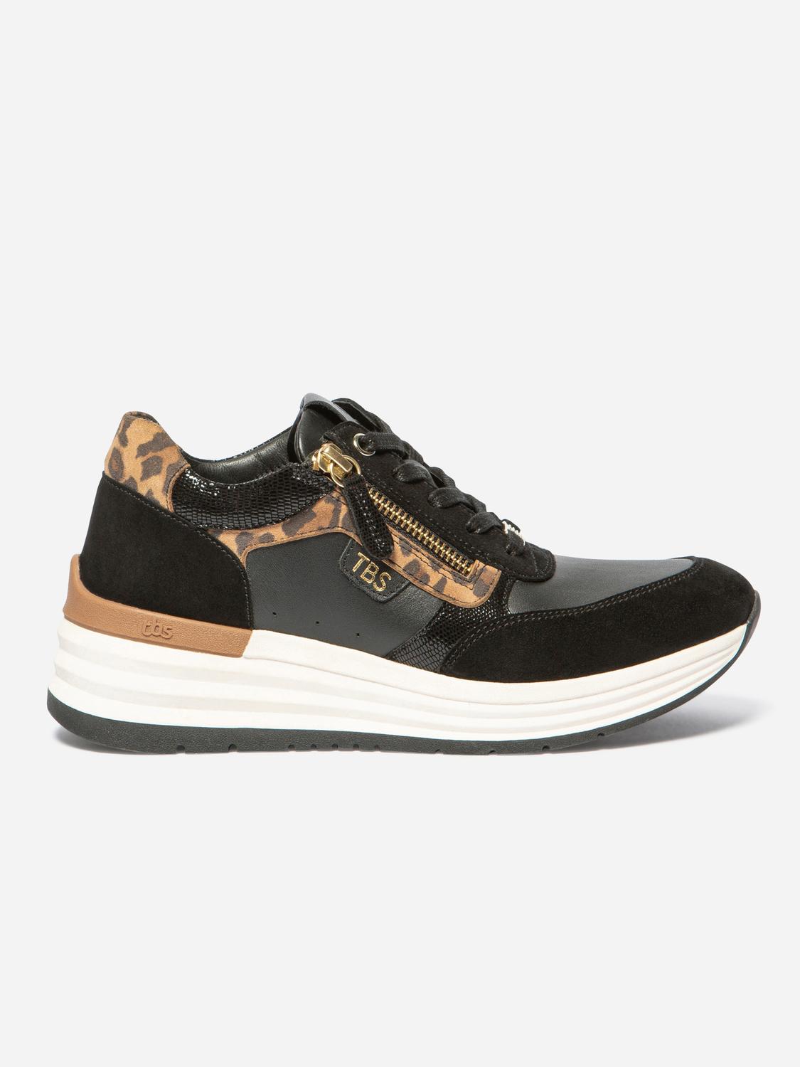 Tennis Leopard Noir TYLAZIP