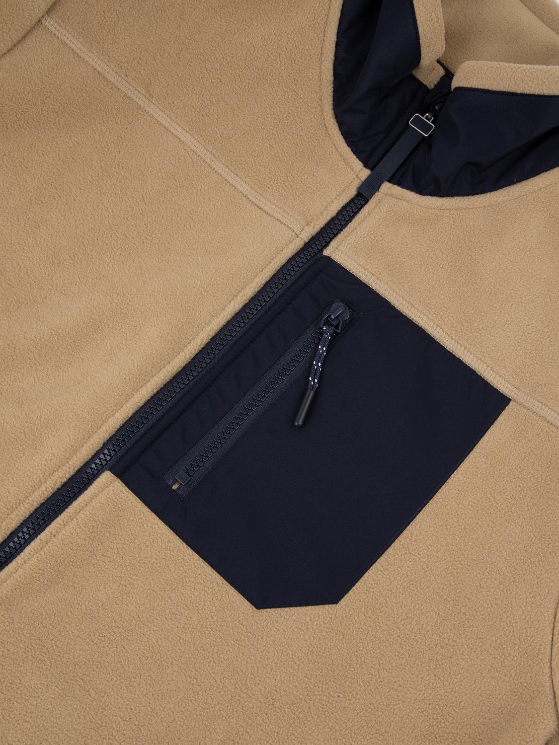 Sweat zippé Manches Longues Beige CADENZIP