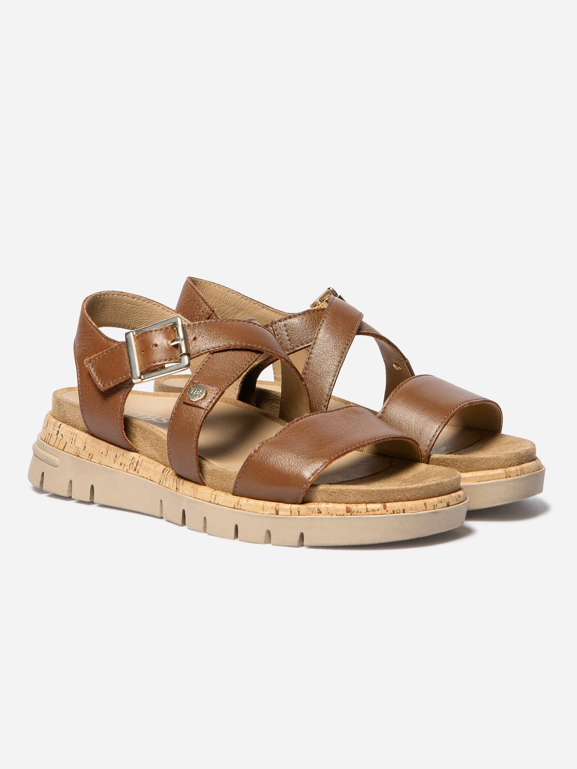 Women's flat sandals Brown ZOELENN