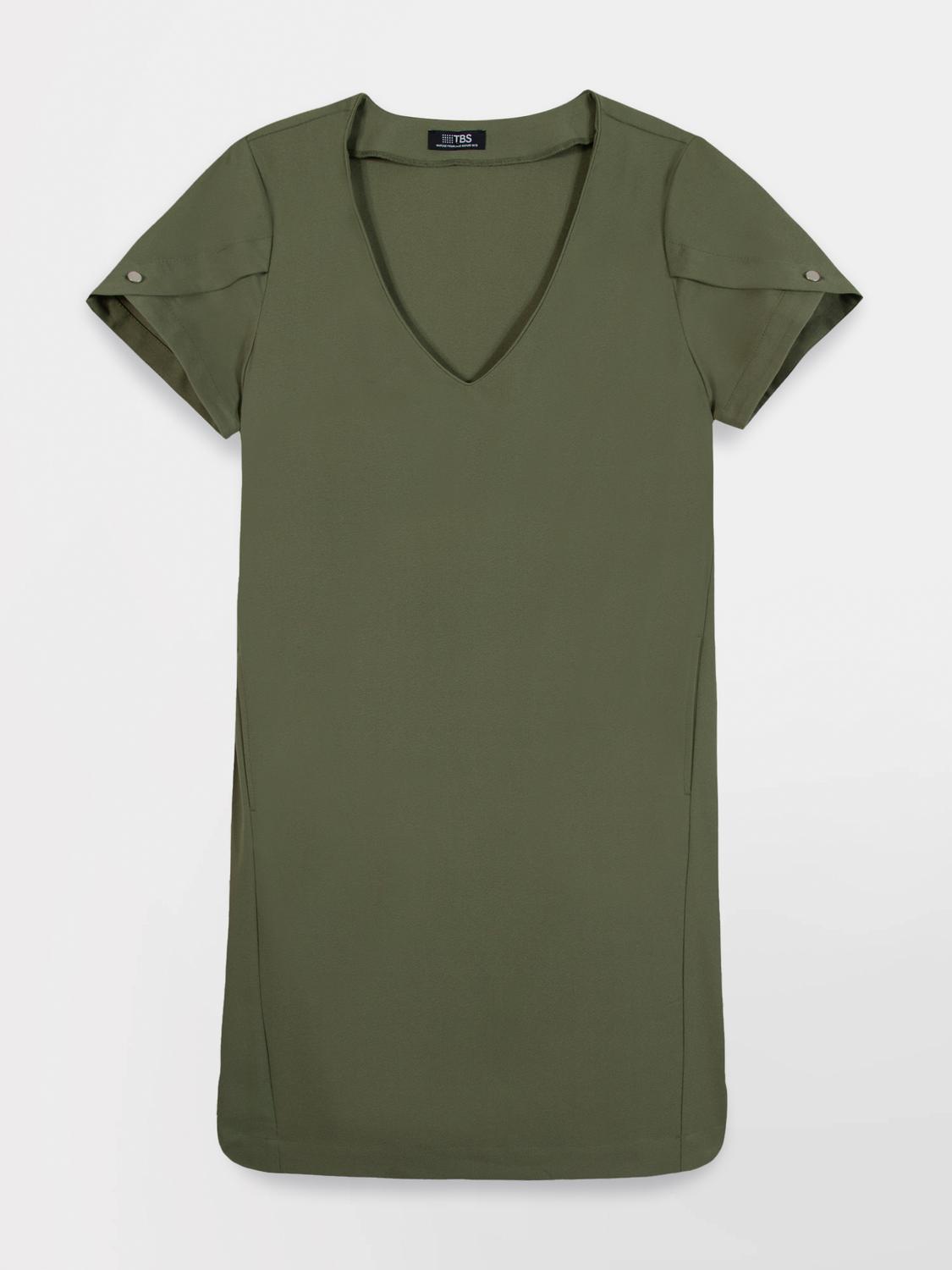 Robe courte femme kaki LANNAROB