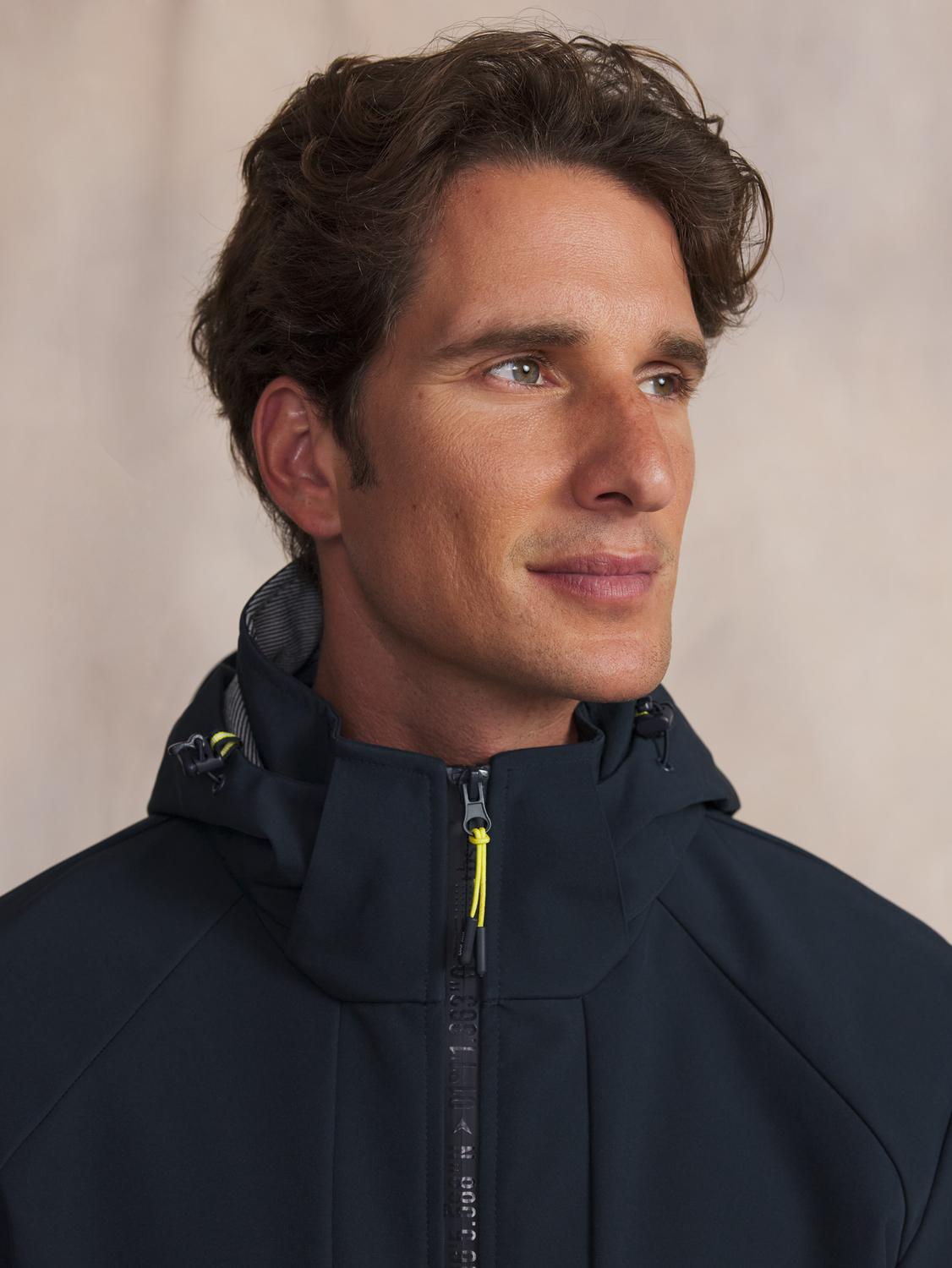 Manteau Long Homme Déperlant Marine HELNYLON