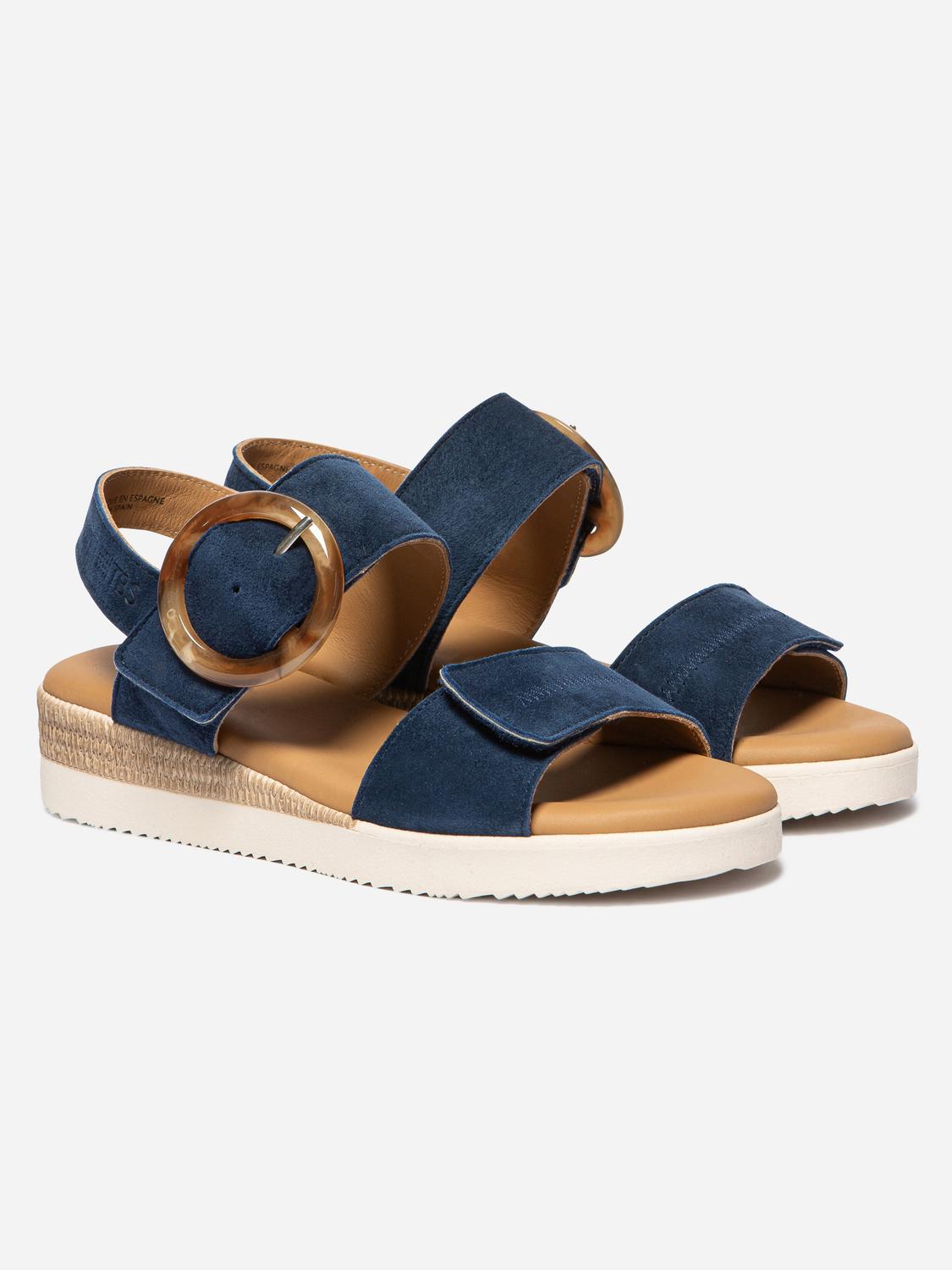 Sandales compensées femme marine PRALINE