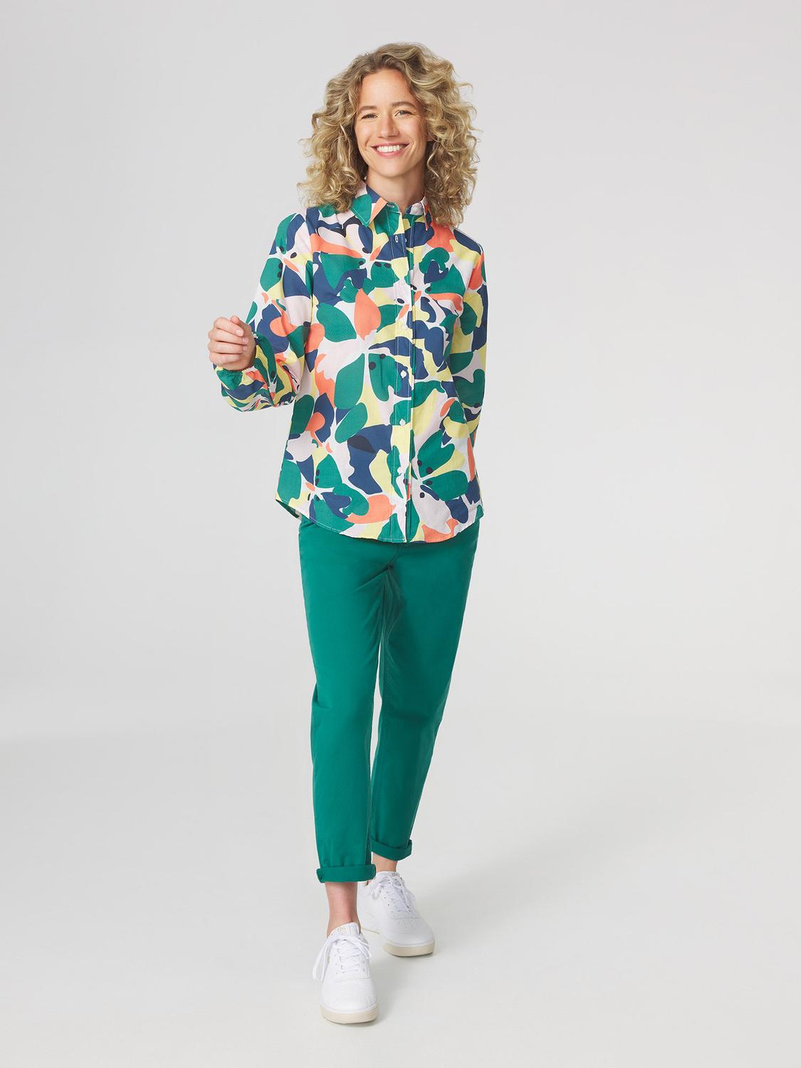 Chemise Femme Imprimés Exclusif TBS Vert AGLAECHE Chemise Femme Imprimés Exclusif TBS Vert AGLAECHE