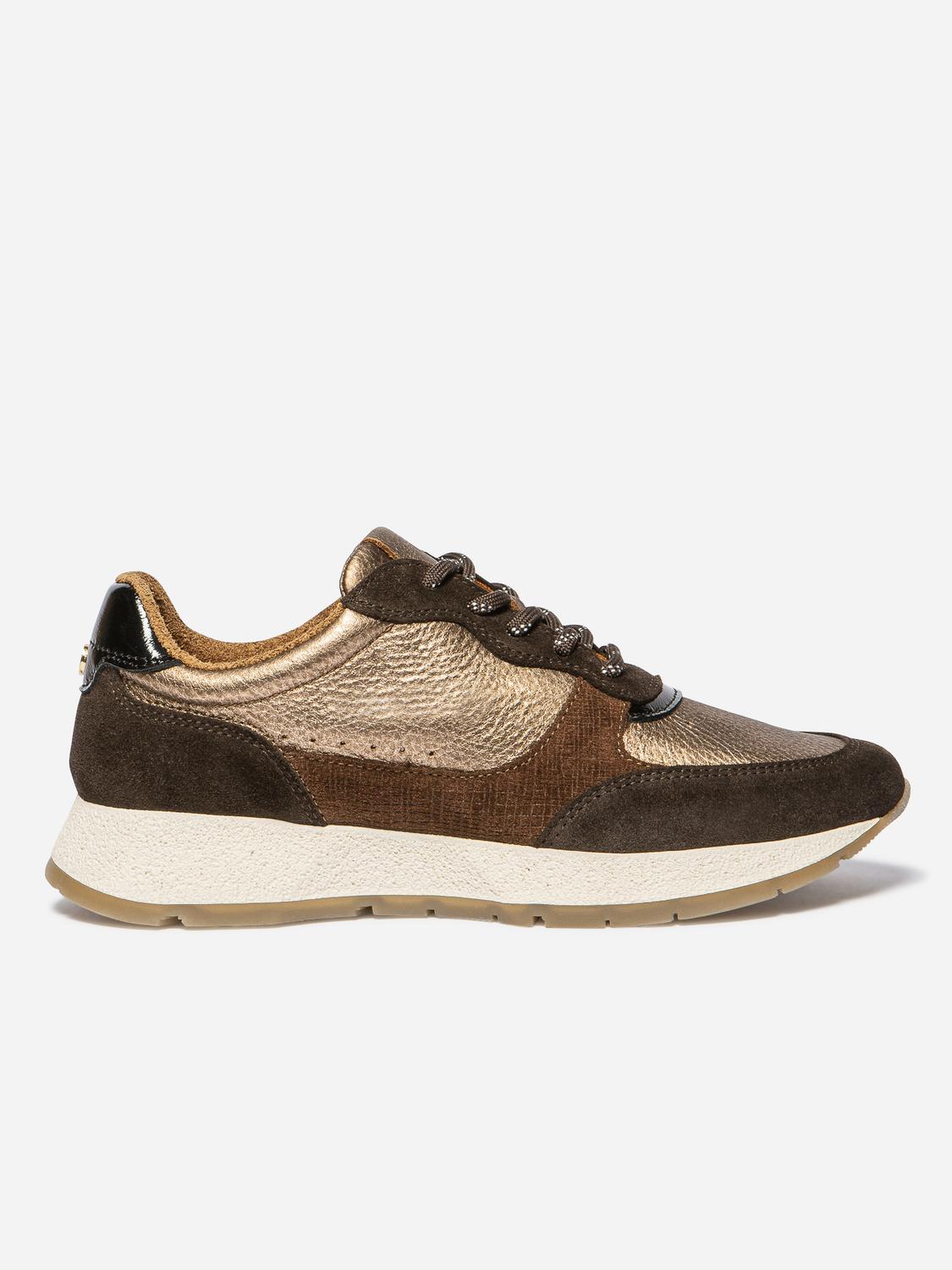 Tennis Femme Textile Chocolat et Bronze EULALIE