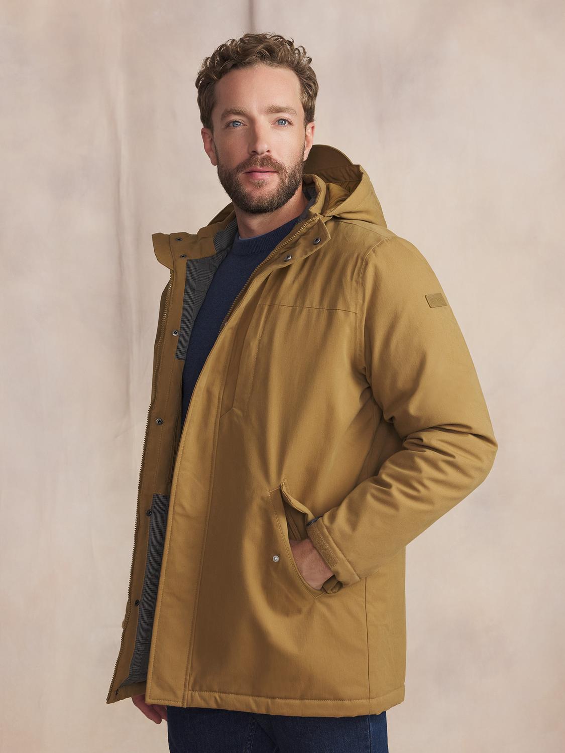 Veste Homme Imperméable Mi-Longue Marron JAFARVES Veste Homme Imperméable Mi-Longue Marron JAFARVES