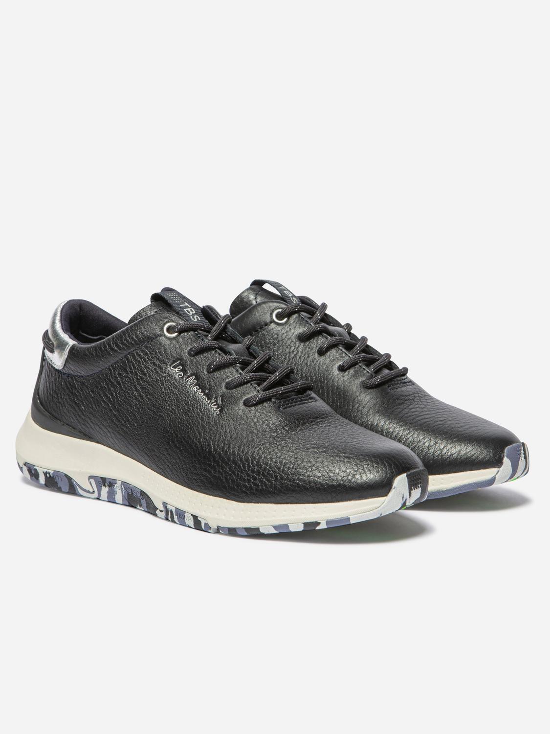 Running Femme Doublée Textile Cuir Camo Marine Silver JAZZRUN