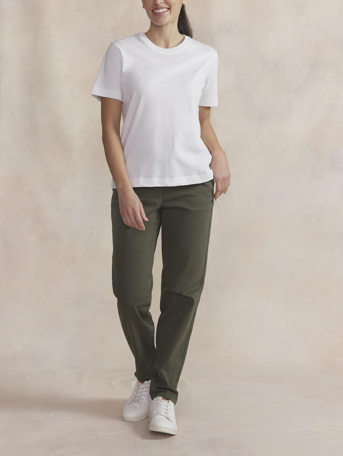 Women's knit T-shirt White SELIATEE