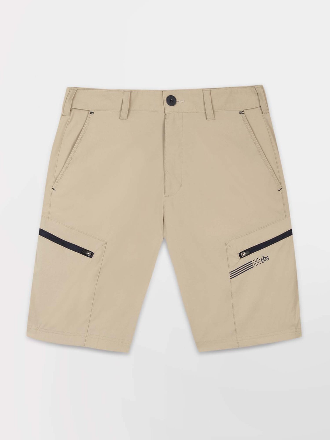 Short Homme Stretch Taille Ajustable Beige