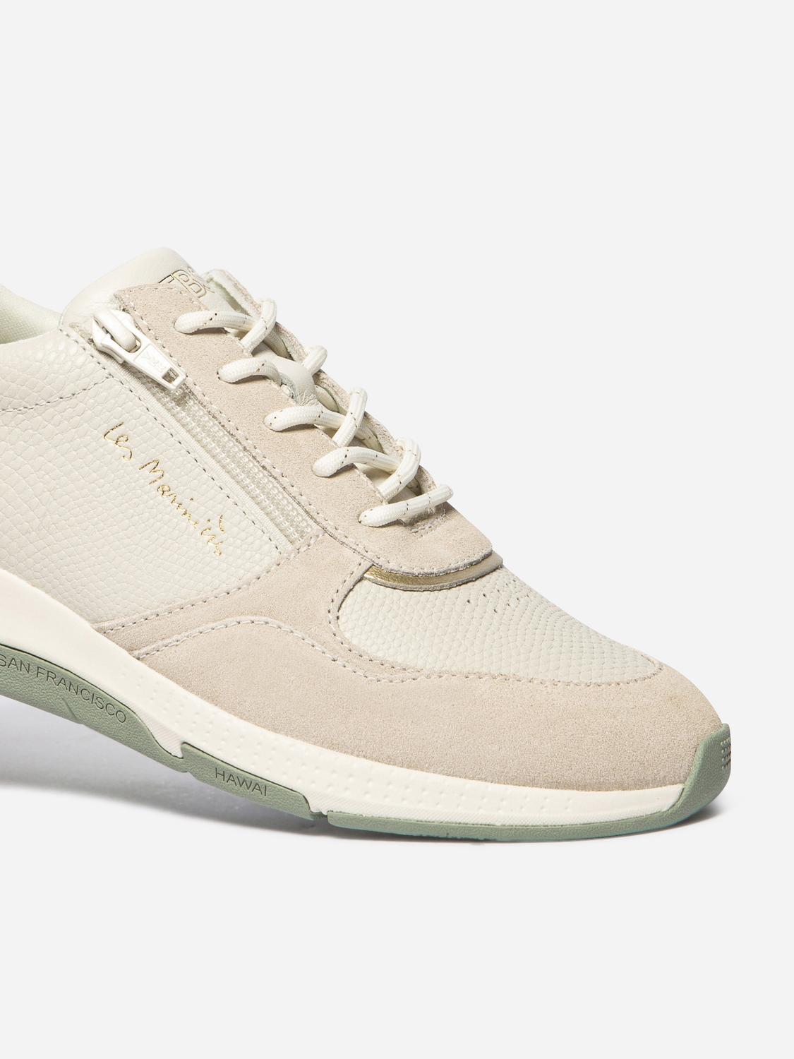 Running femme python blanc et argile JAZAZIP