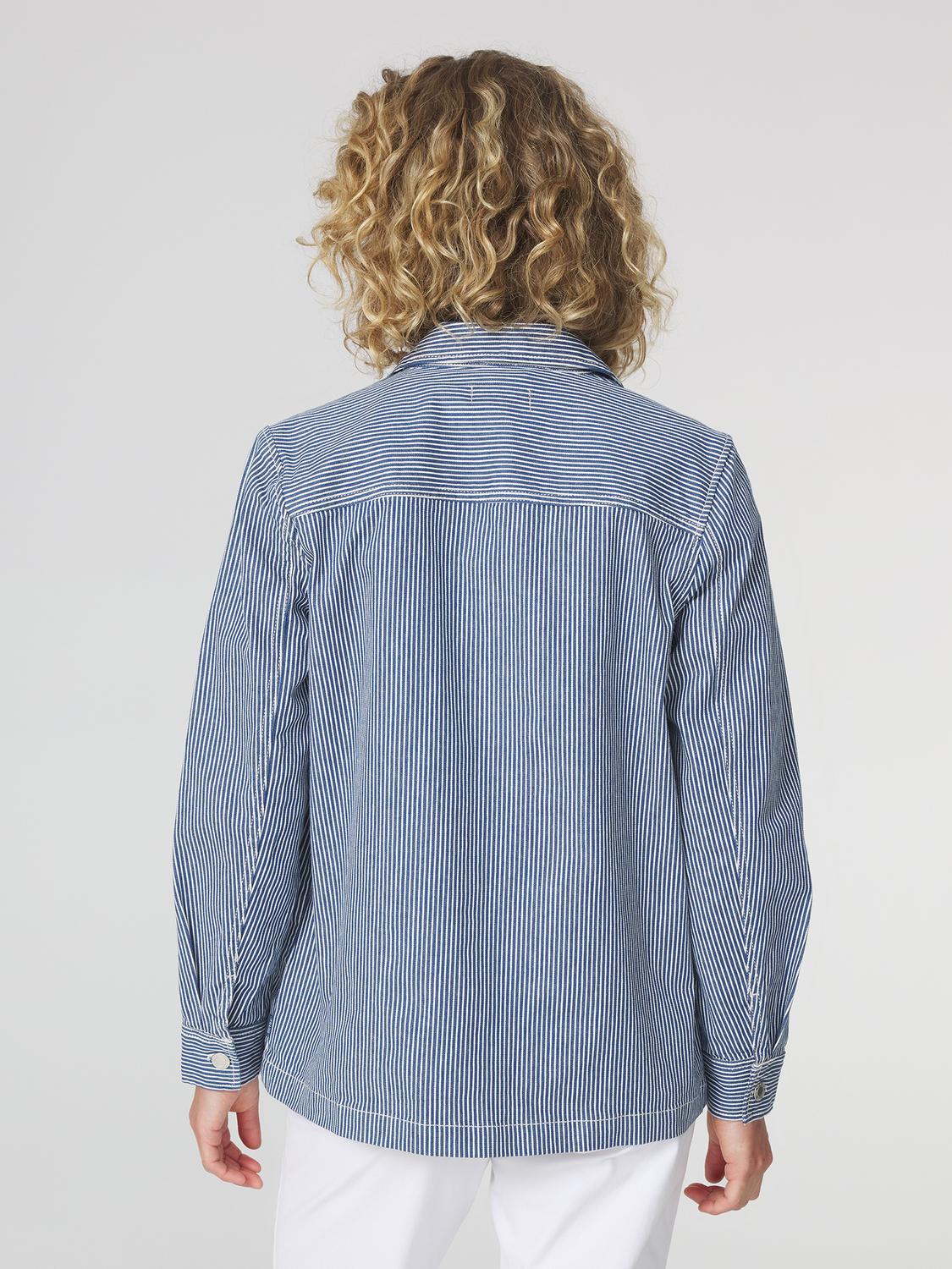 Veste Femme Rayures Bleu et Blanc RAYYASUR