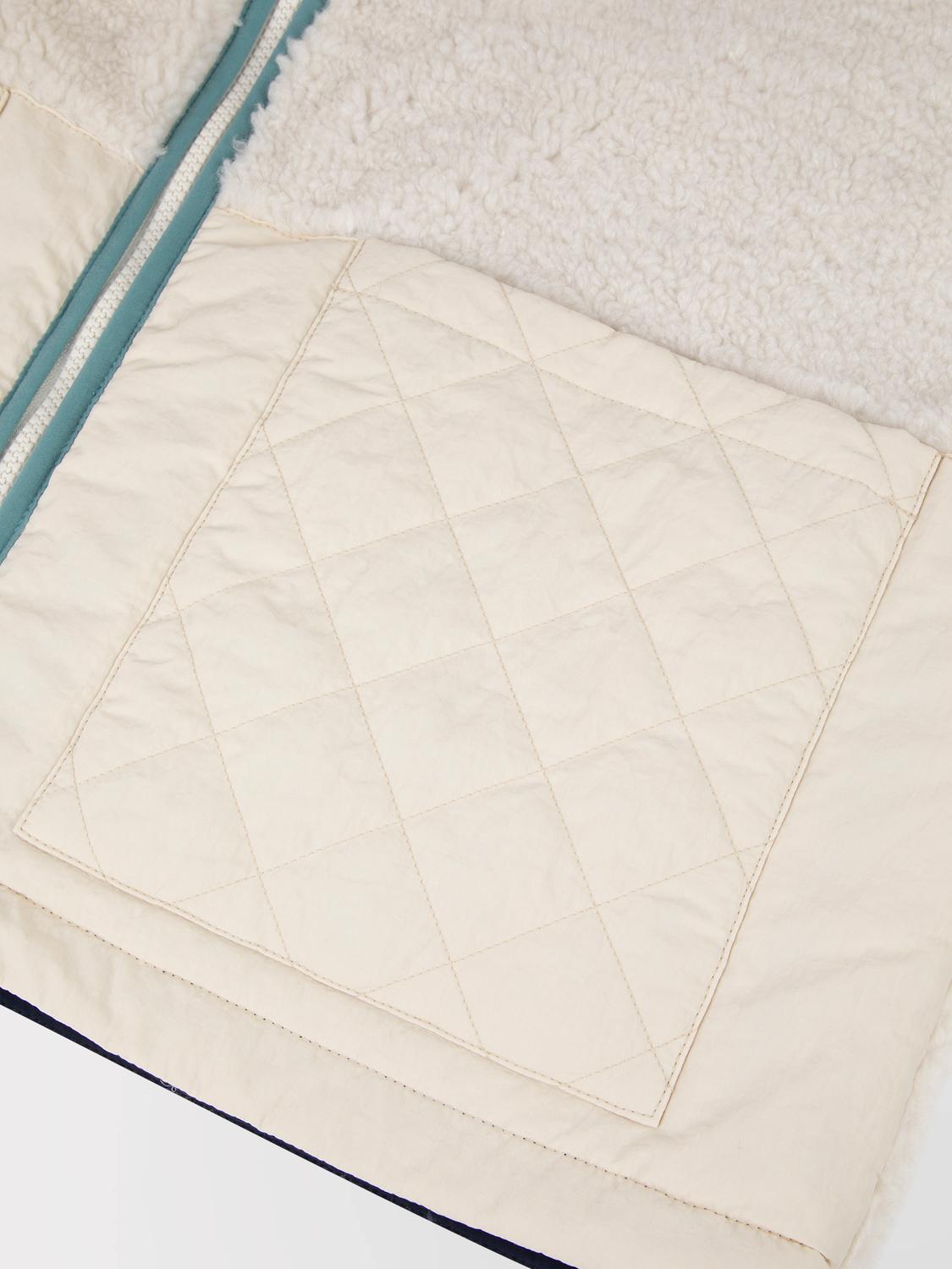 Veste sherpa femme ecru WILDAZIP