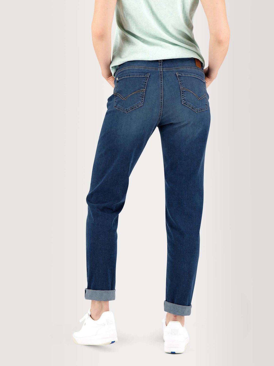 Pantalon Femme En Jean Ceinture Elastiquée Coton Recyclé