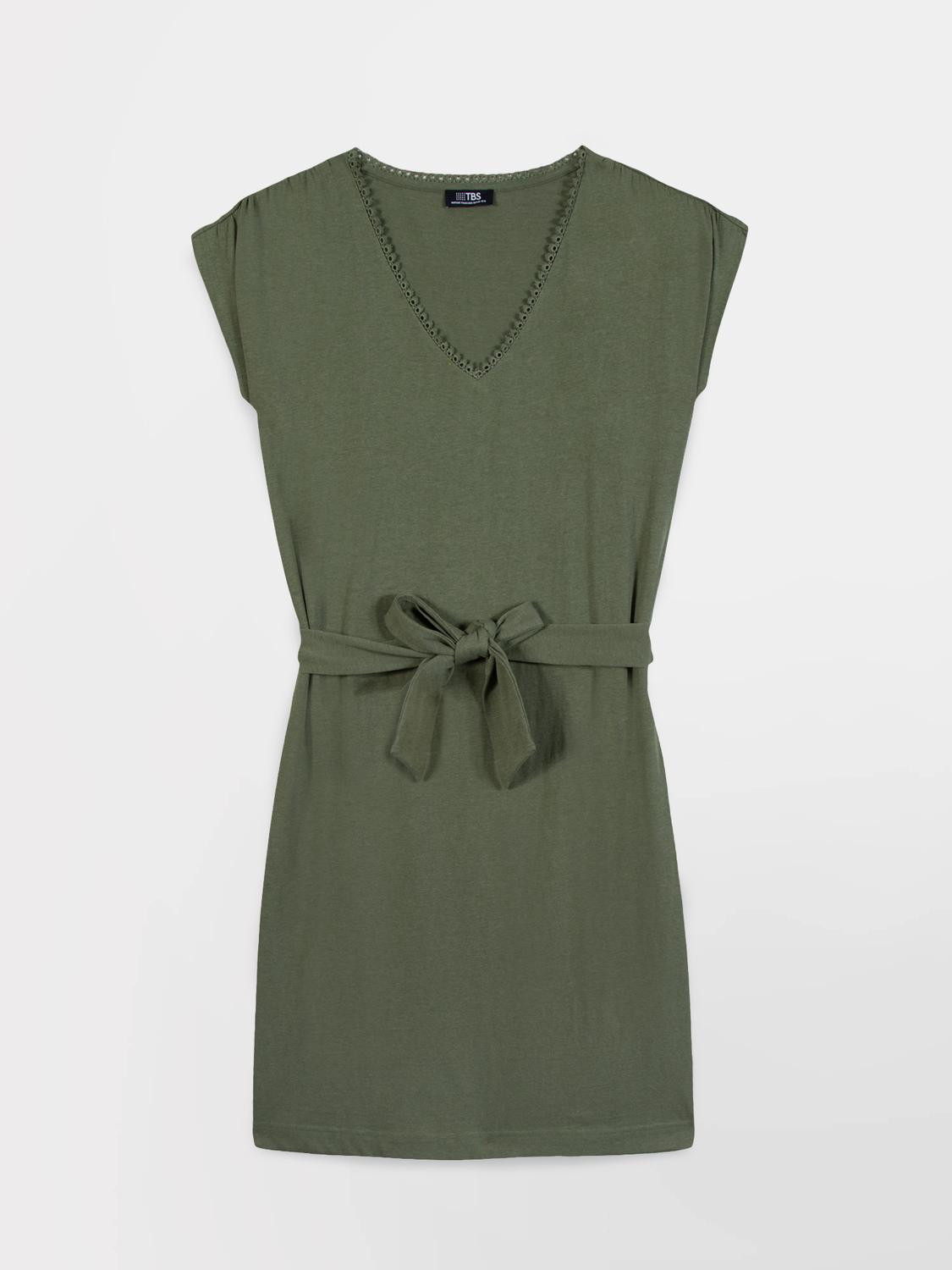 Robe courte femme kaki ADAMAROB