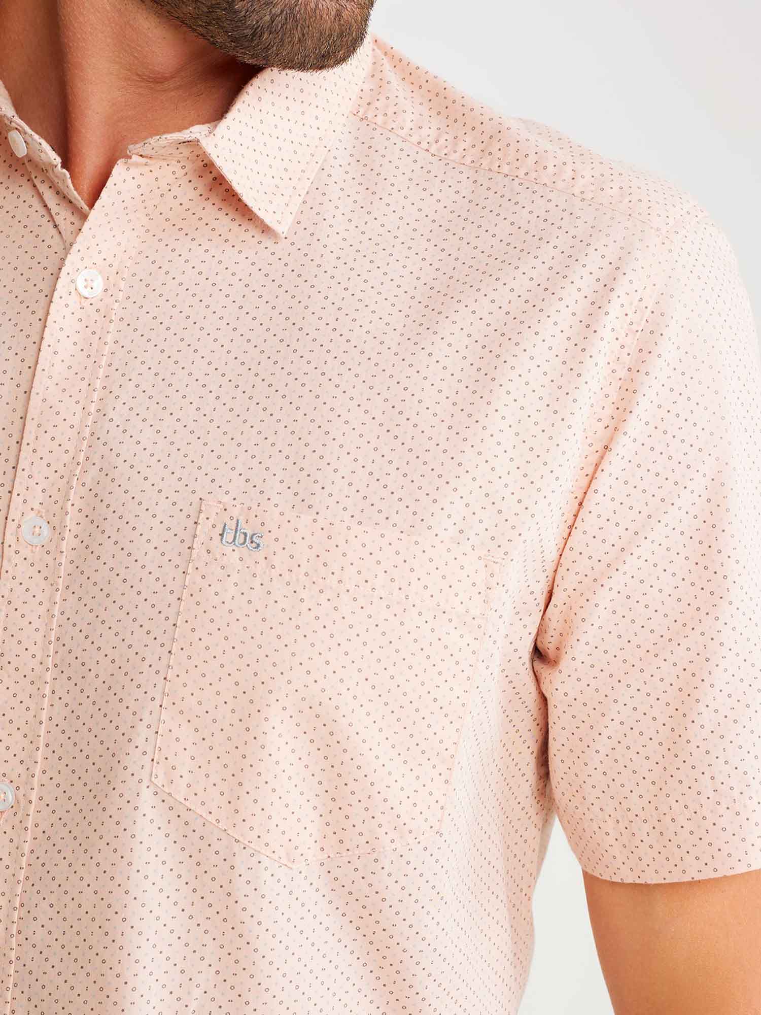 Chemise Homme Manches Courtes Rose