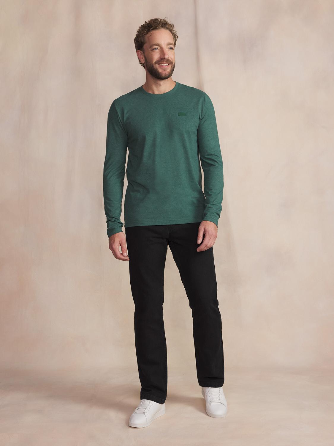 T-Shirt Trefle Manches Longues Vert PIERELON T-Shirt Trefle Manches Longues Vert PIERELON