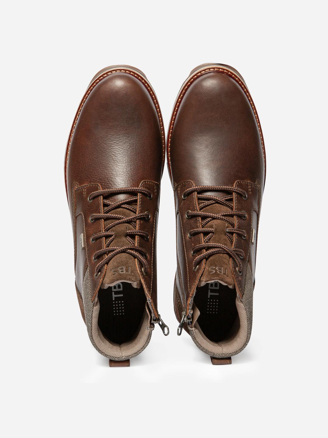 Boots Homme Membrane Imperméable Cuir Marron MONTDOR Boots Homme Membrane Imperméable Cuir Marron MONTDOR