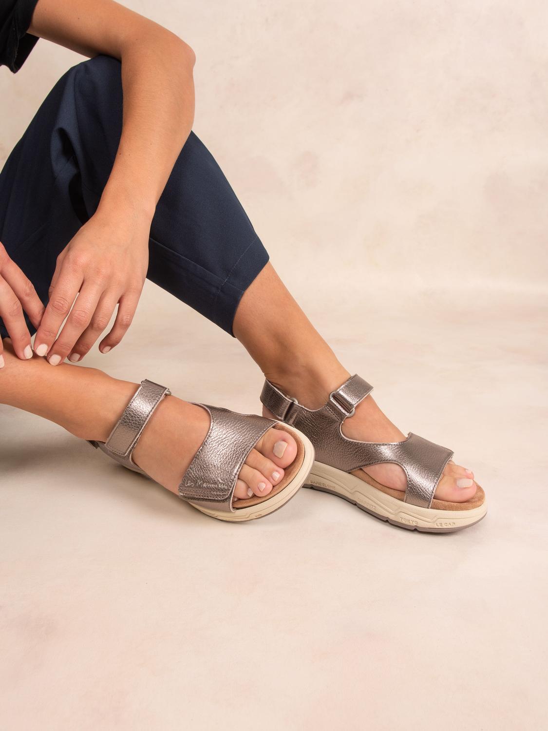 Sandales compensées femme bronze LOUISIE