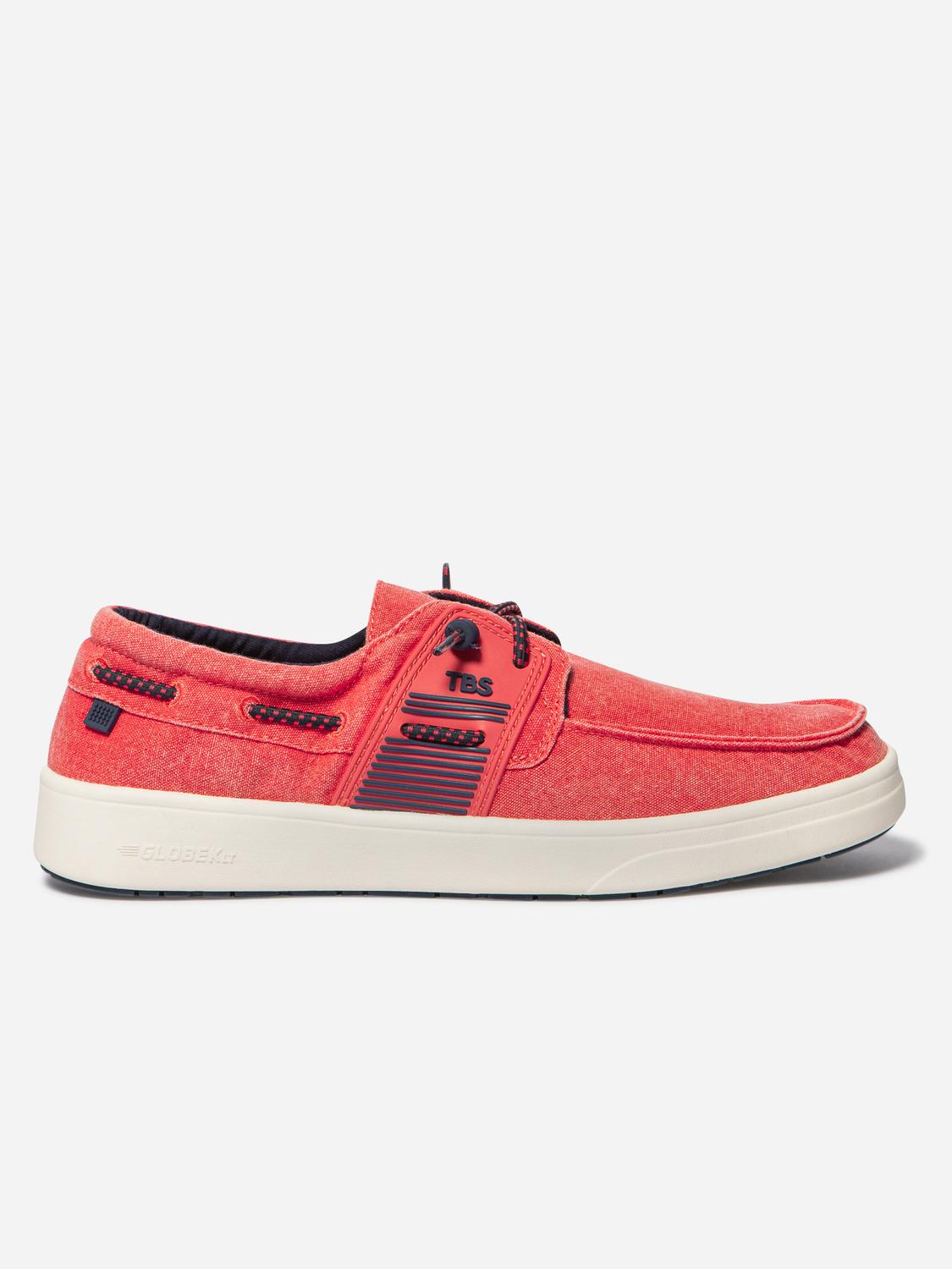 Men's boat shoes Red and Navy GEOBOAT