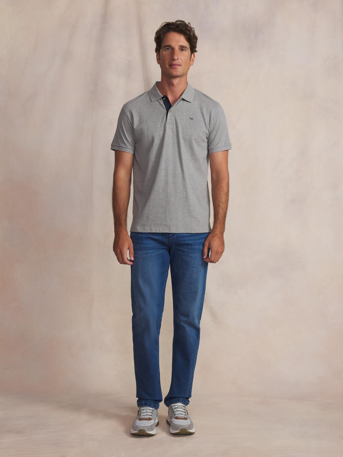 Polo homme gris chine LICIOPOL