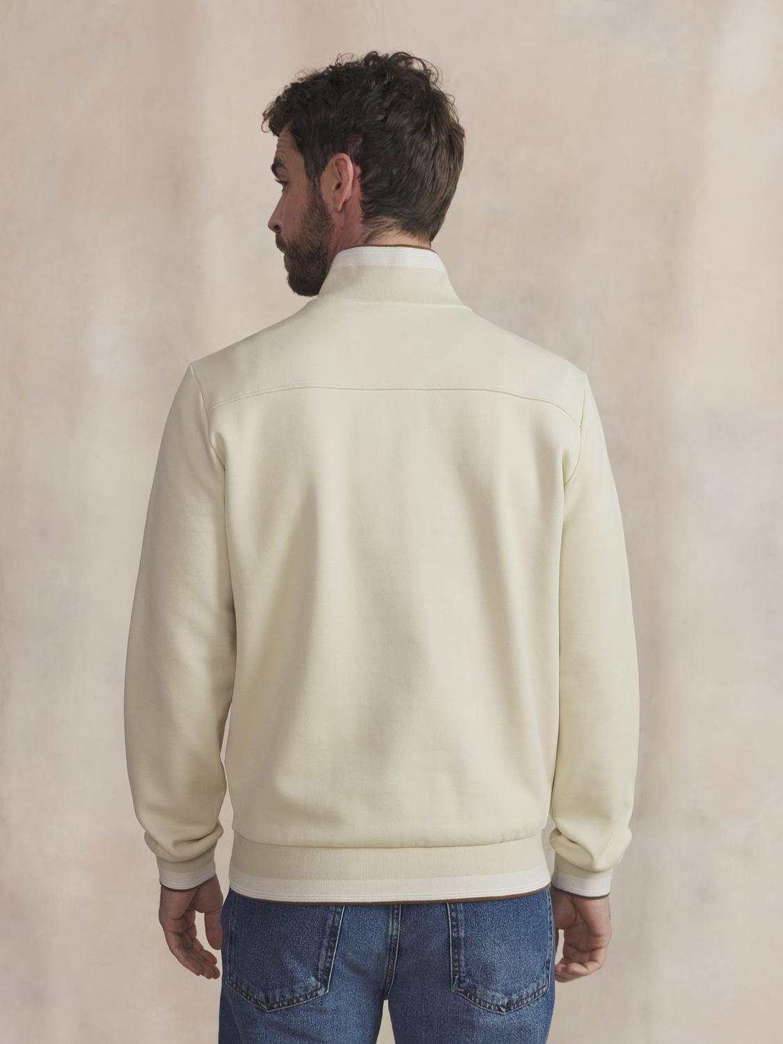 Sweat Zippé Homme Beige LEANNCAM