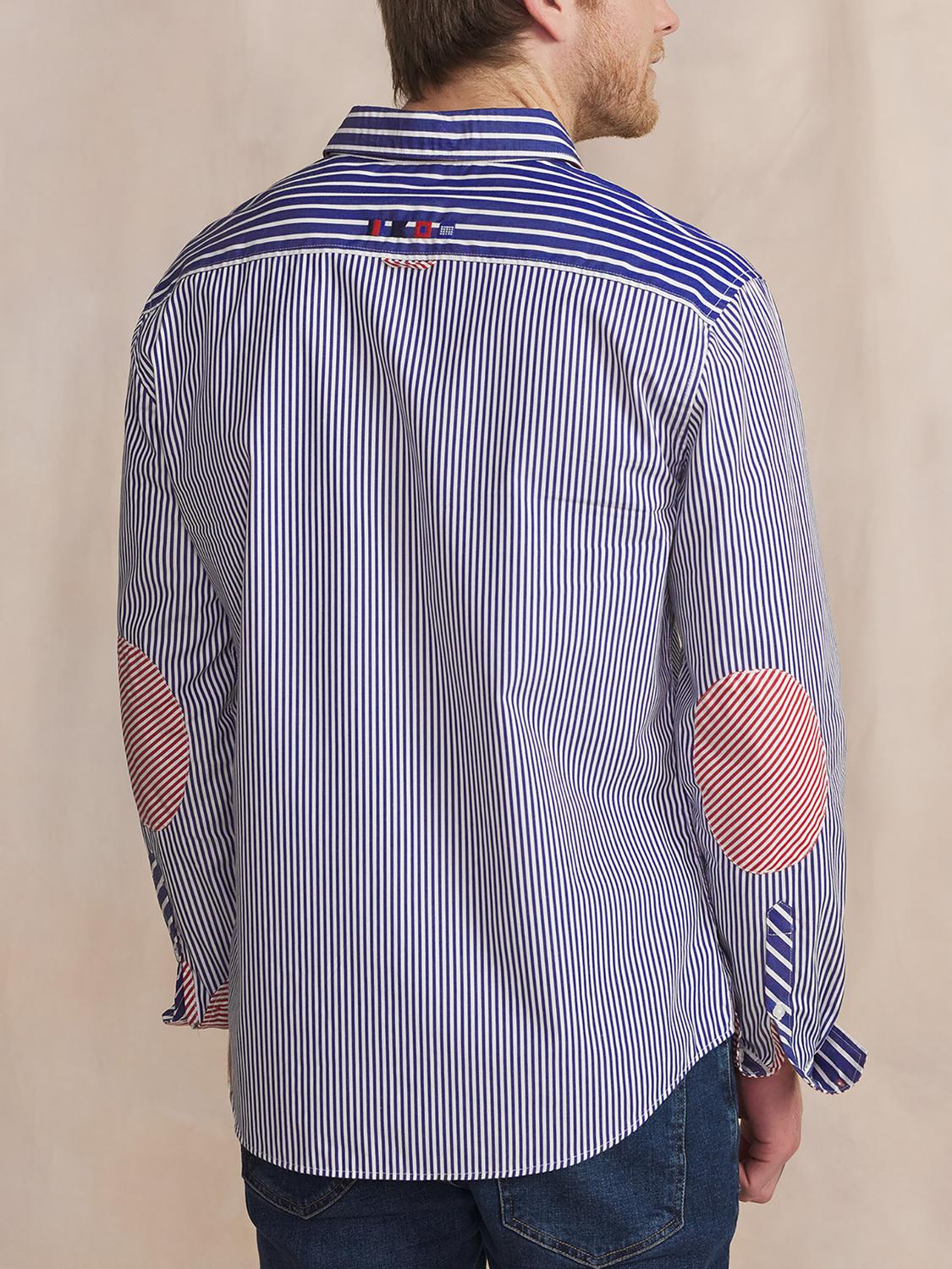 Chemise Homme Coupe Regular Rayures Bleu et Rouge ZAYNECHE