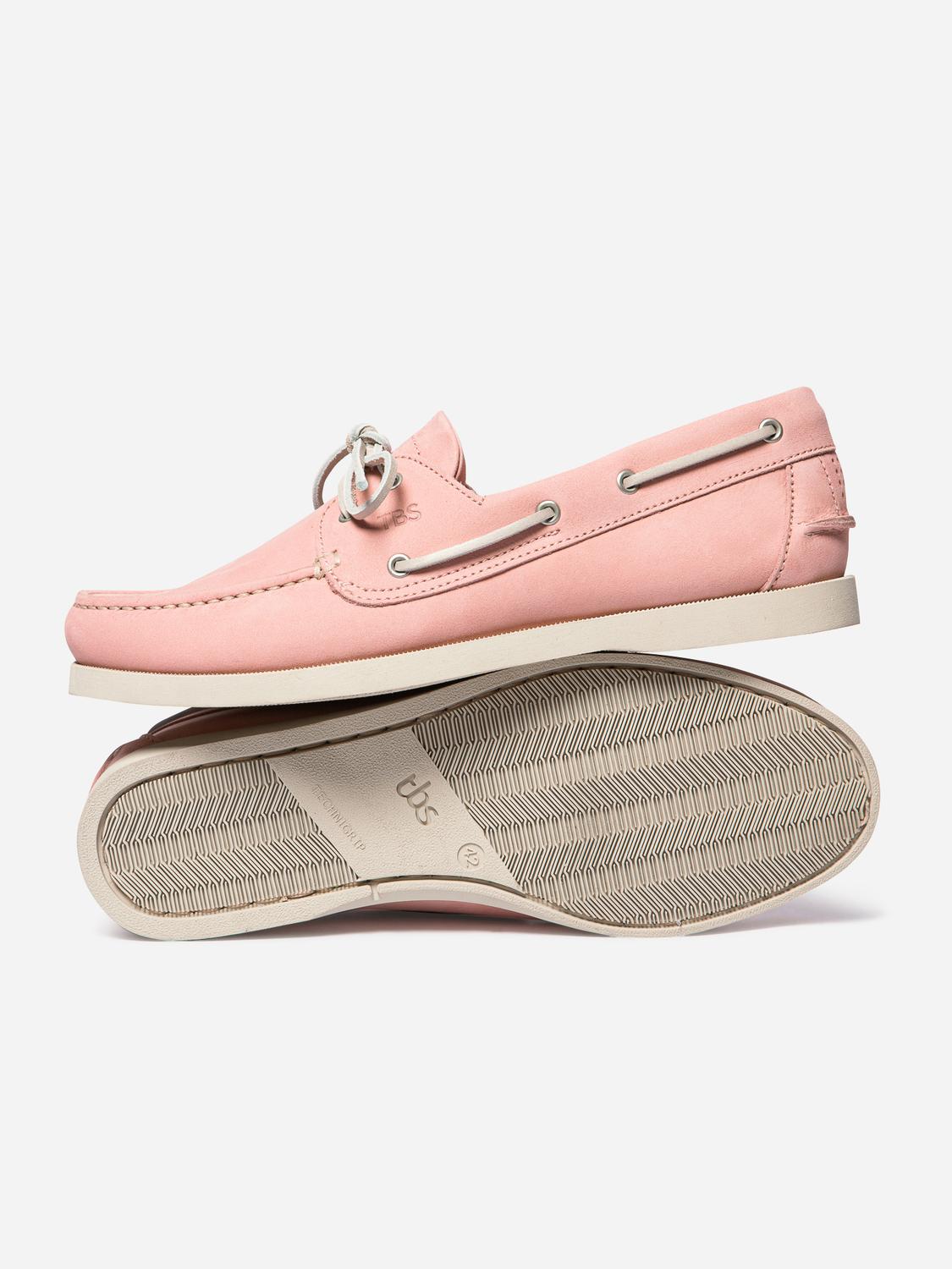 Chaussures bateau homme rose PHENIS
