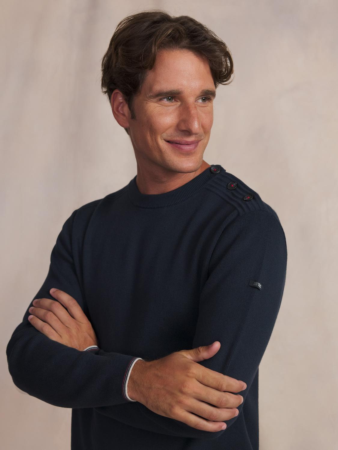 Pull homme navy LORANRON