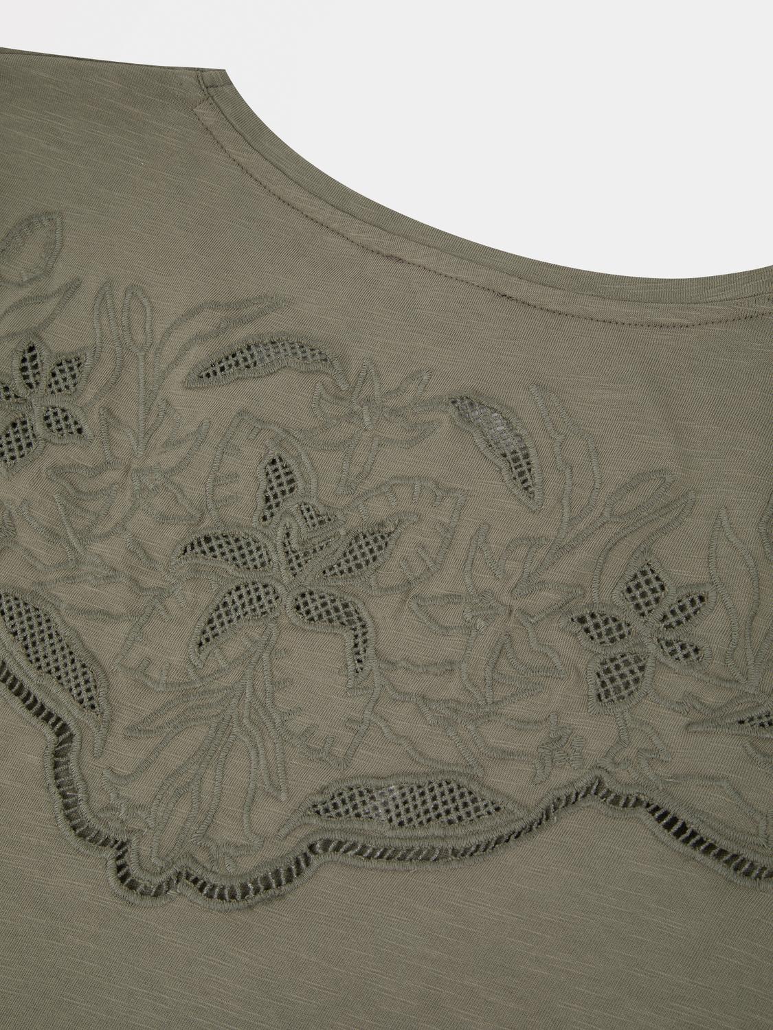 Tee-shirt en maille femme kaki MAHIATEE