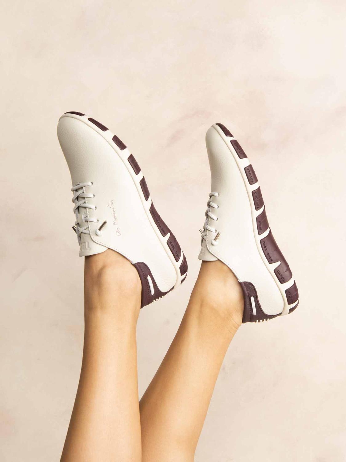Tennis Femme Textile Blanc et Synagot JAZLACE