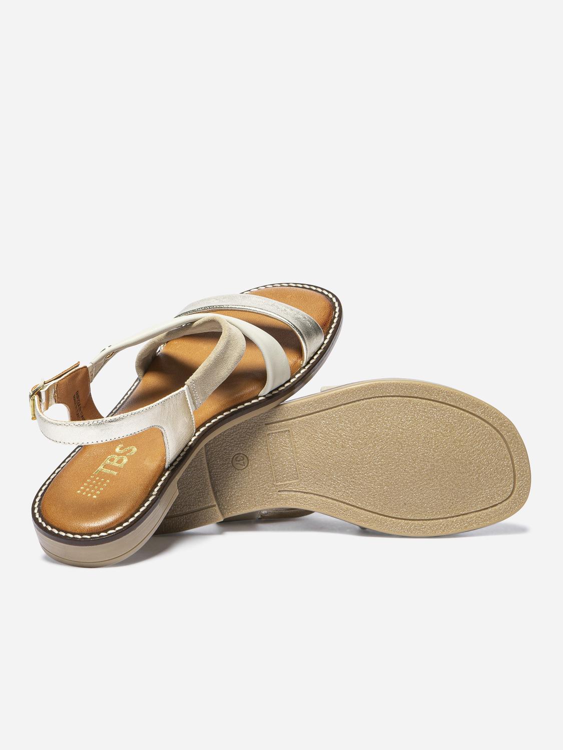 Sandales Plates Femme Cuir Fermeture Camel Sandales Plates Femme Cuir Fermeture Camel