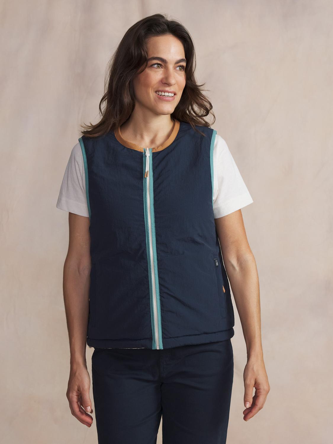 Sherpa sans manches femme ecru WILDASAN