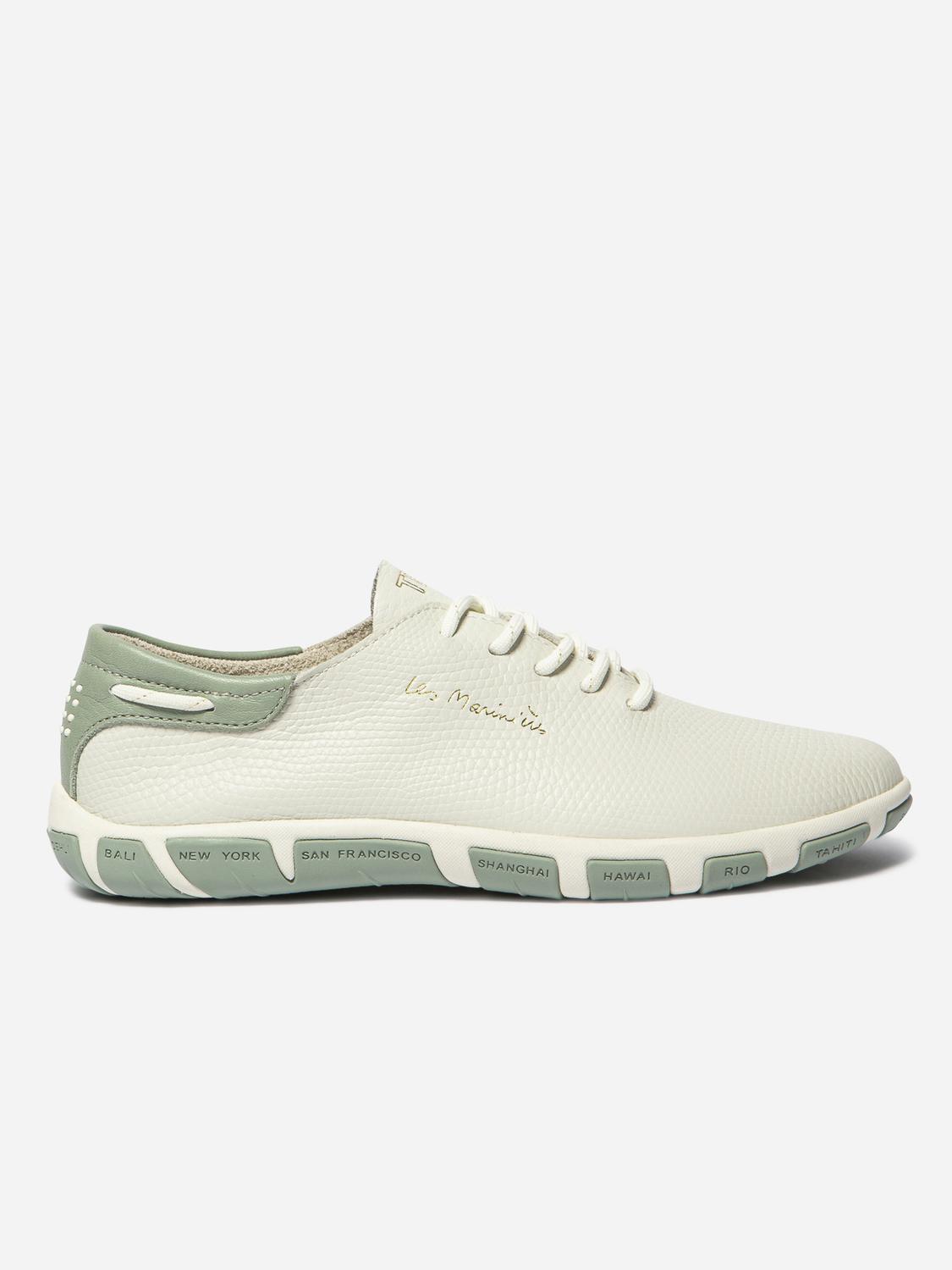 Women's canvas sneakers Python White and Clay JAZARU