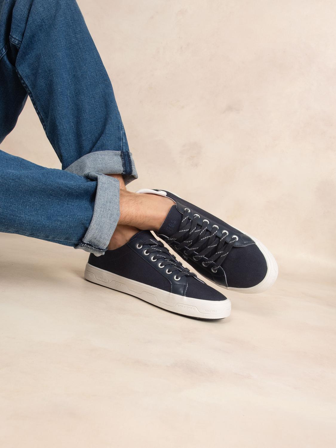 Tennis Homme Coton Recyclé Marine LANZARO