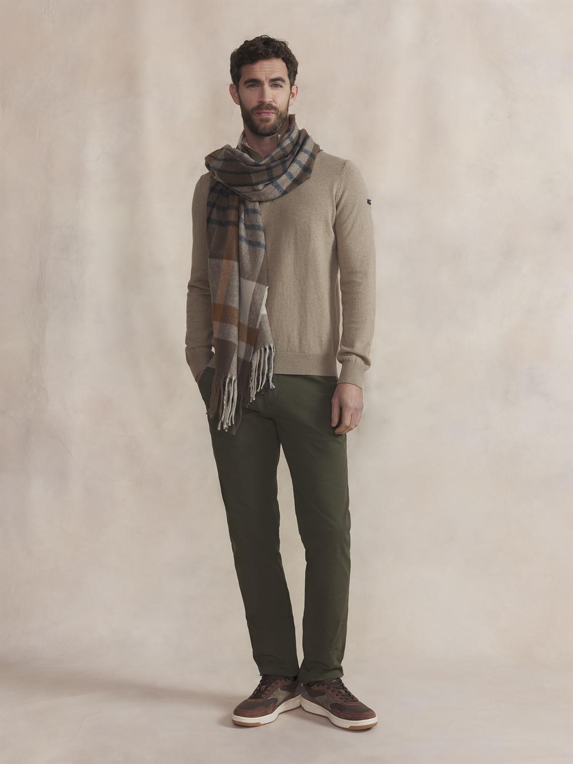 Pull Col Camionneur Homme Beige MALIKCAM