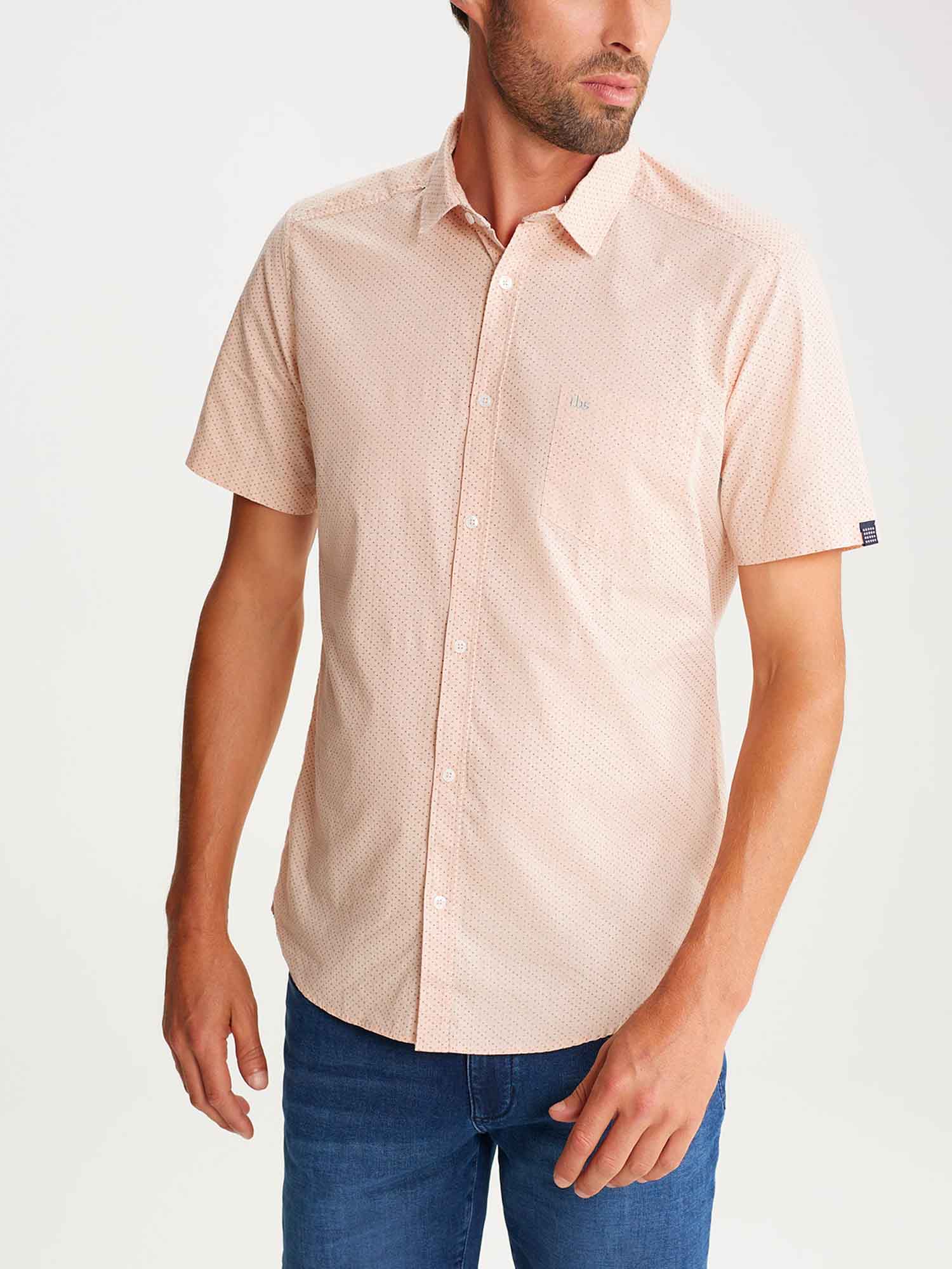 Chemise Homme Manches Courtes Rose