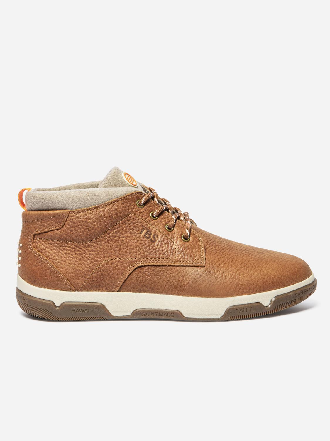 Bottines Homme Doublée Textile Cuir Tan GEDANNO