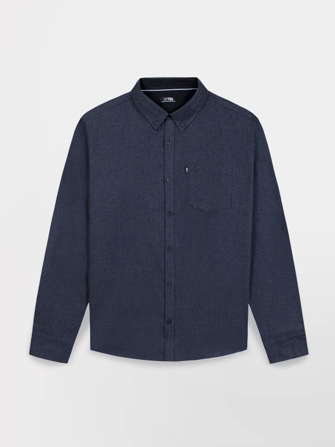 Shirt Men Cotton Flannel Blue BERLICHE