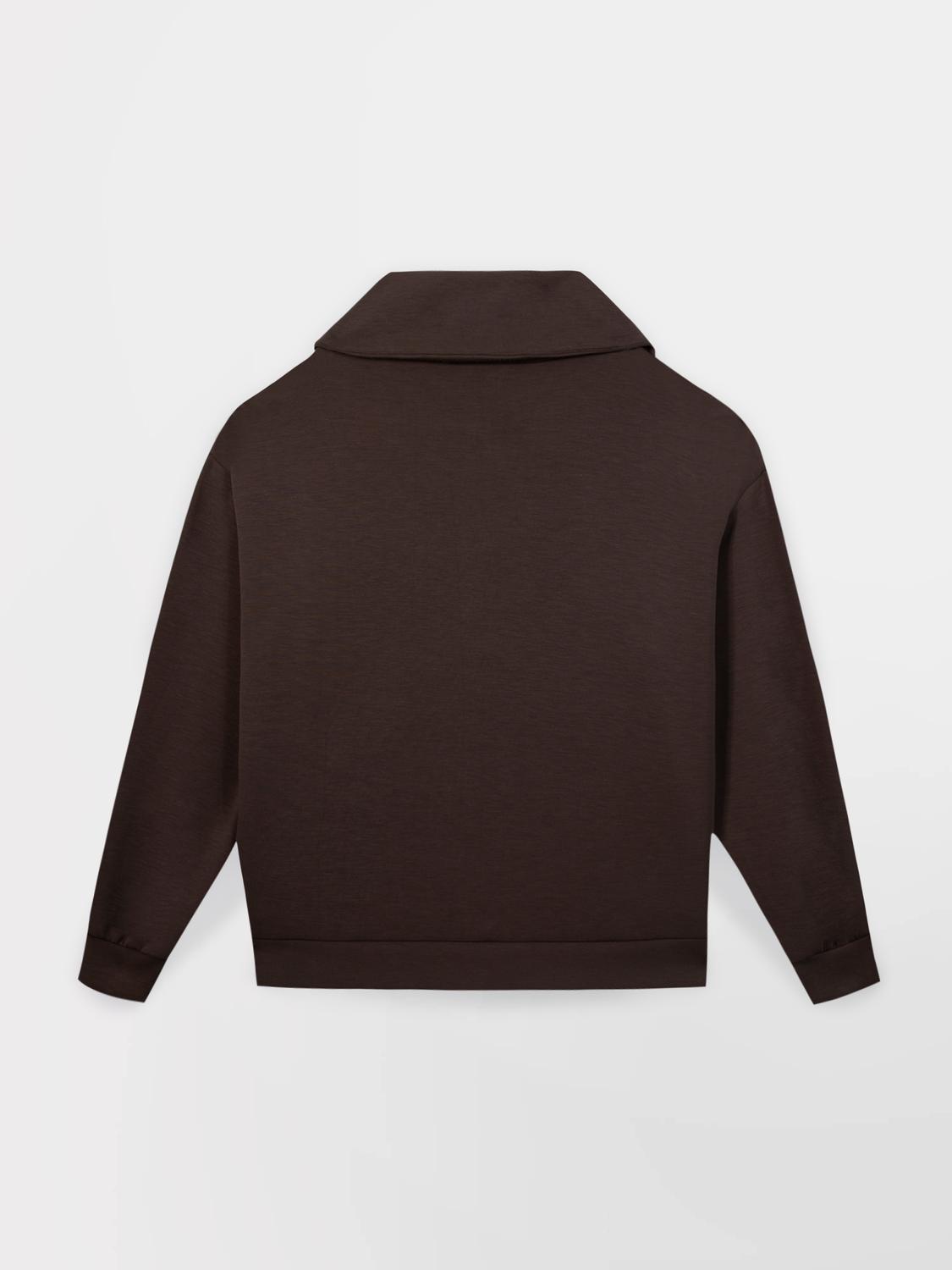 Sweat Col Camionneur Femme Brun NOELYCAM