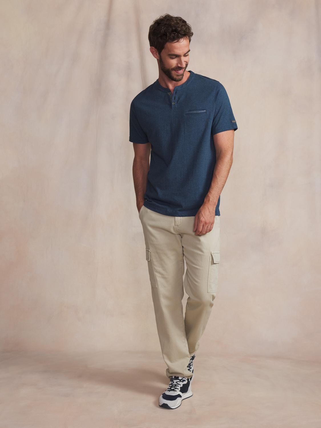 Tee-shirt en maille homme navy BLAKETEE