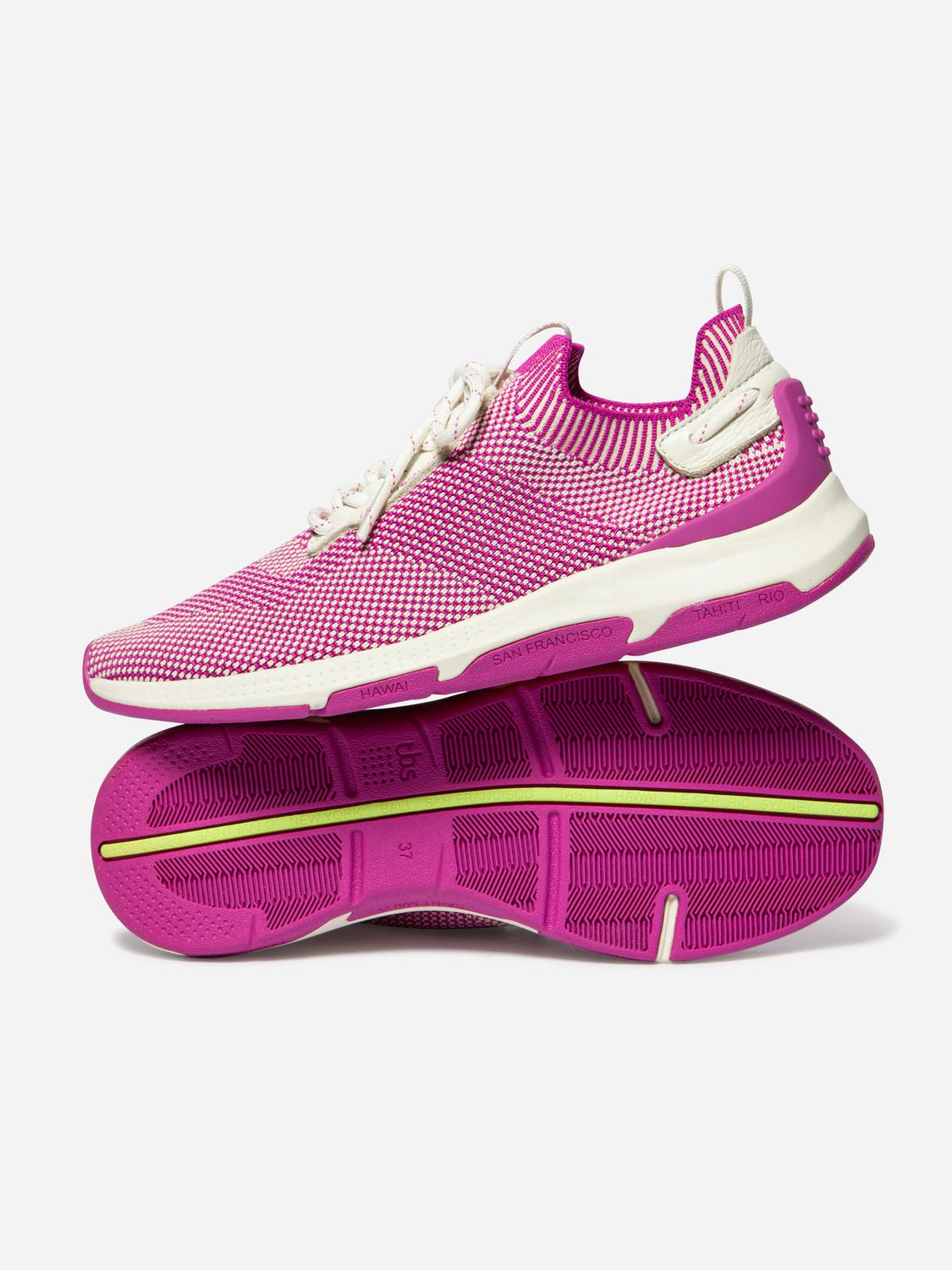 Women's running shoes Fuchsia and Cream JELLINA