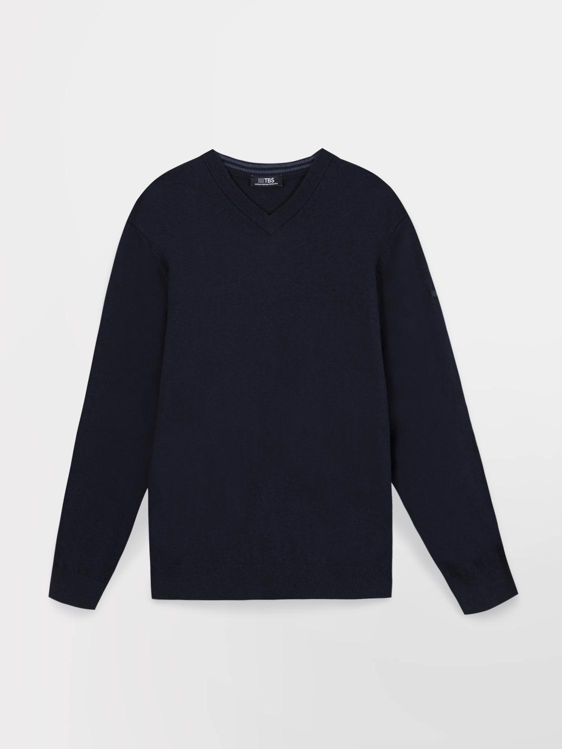 Pull Marine Manches Longues Bleu MALIKVER