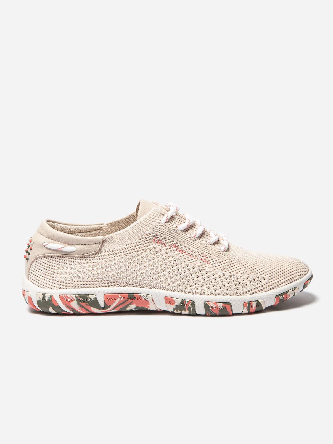 Tennis Femme Confort Textile Recyclé Rose Clair