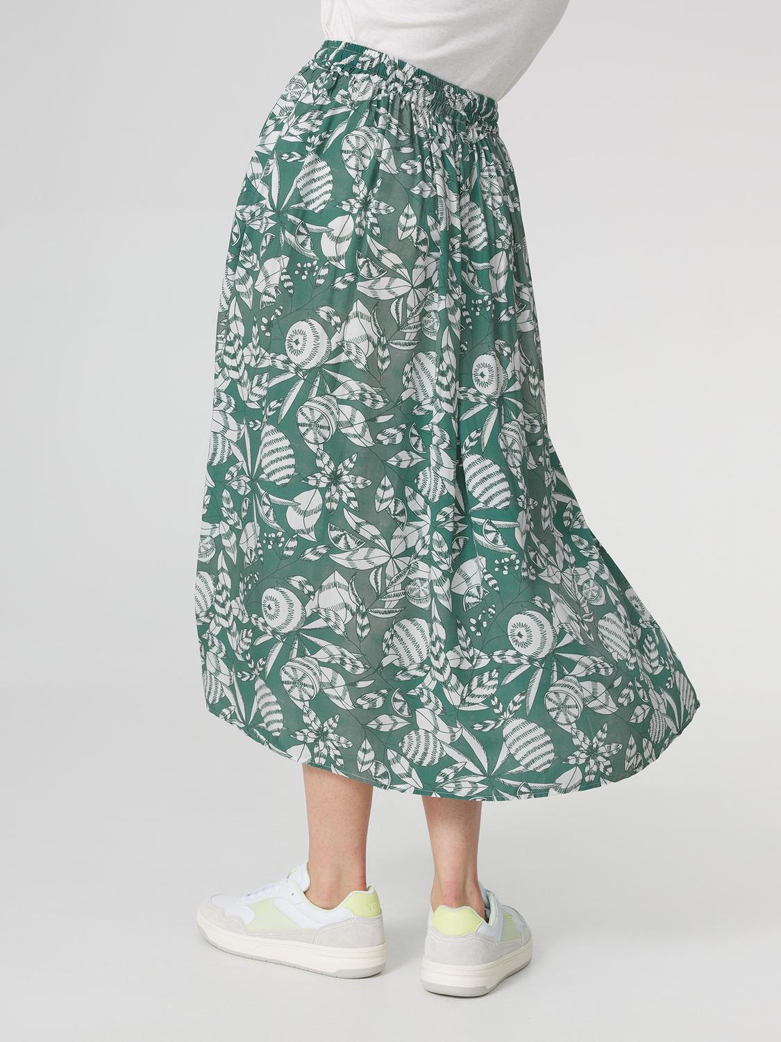 Jupe Longue Femme Imprimés Exclusif TBS Vert JANIEJUP